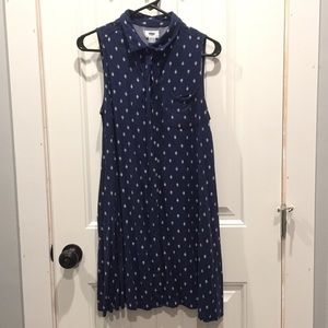 Old Navy Blue Button Down Dress Size M